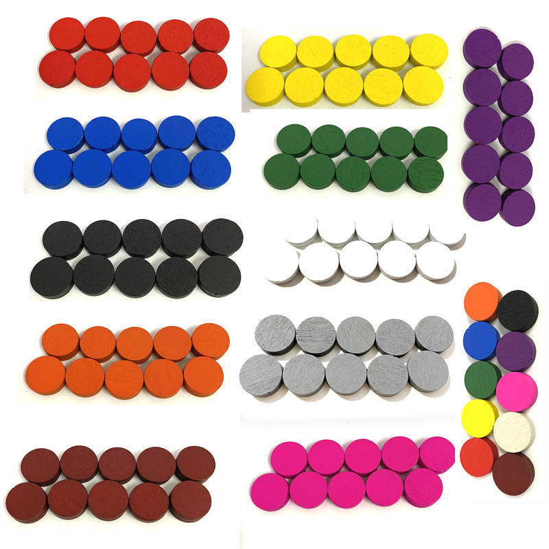 Board Game Economy - 100 шт., диаметр 15*5 мм, деревянные