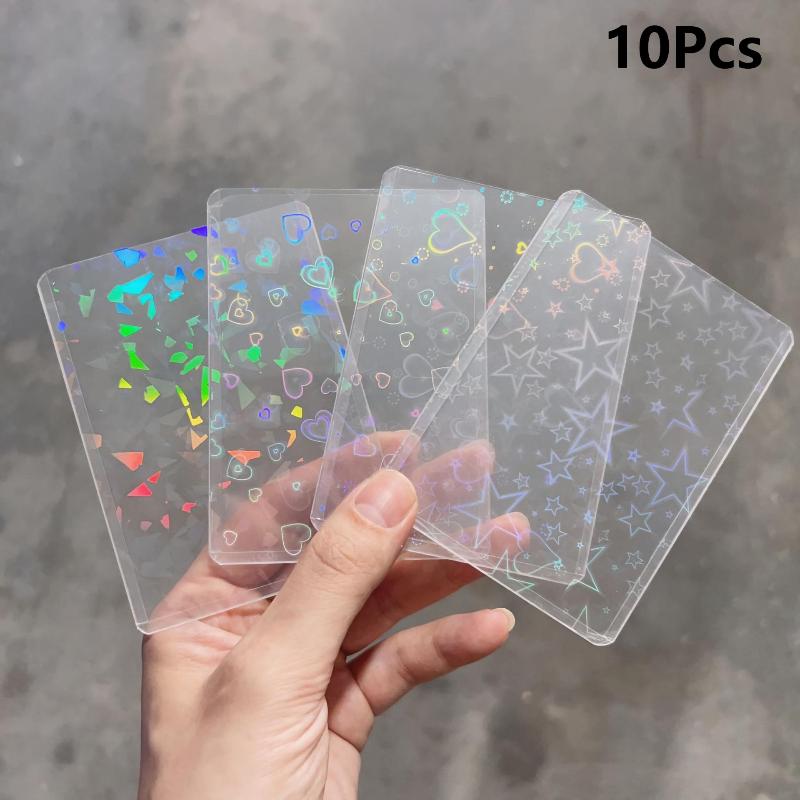10 шт. голографических лазерны – обзор и цена Card Sleeves Protector